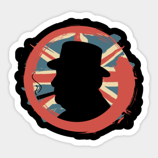 Winston Churchill - UK Flag Sticker